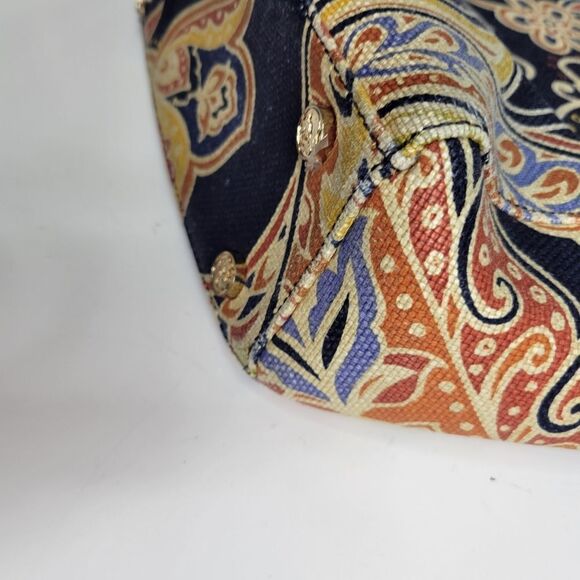 SPARTINA 449 LINEN + LEATHER RESORT FLORAL PREPPY PURSE BAG DAUFUSKIE ISLAND SC - Picture 6 of 16